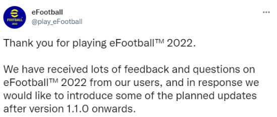 科乐美概述《eFootball》更新计划 大师联赛或于2023年上线